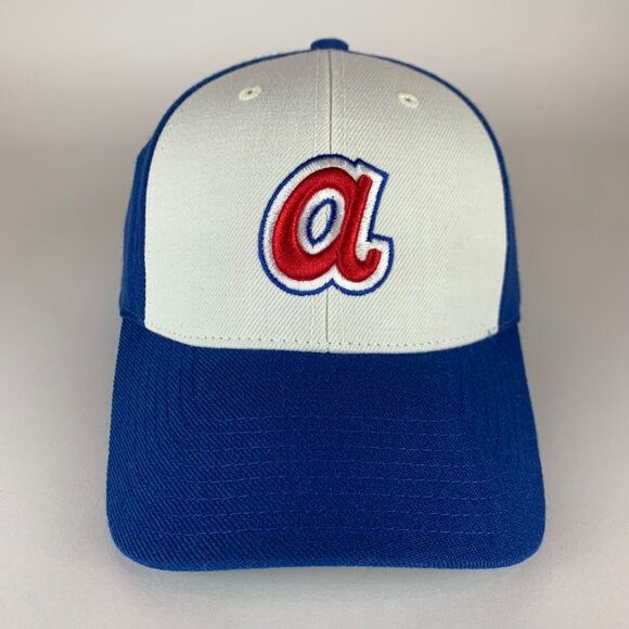 Atlanta Braves MLB Retro 1974 Blue White American Needle Fitted Hat 7 3/8 New - Picture 2 of 6